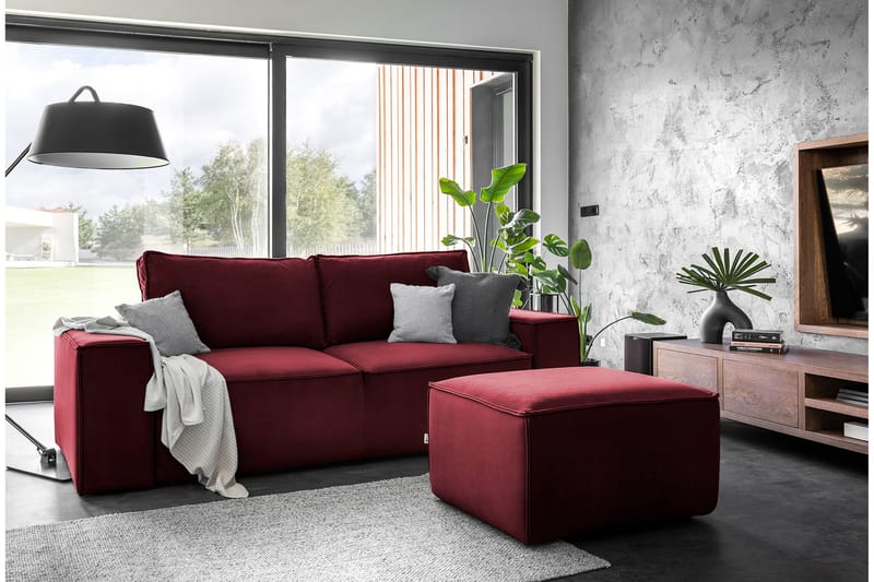 Nirala Bäddsoffa 3-sits med Förvaring Vinröd - Möbler - Vardagsrum - Bäddsoffor