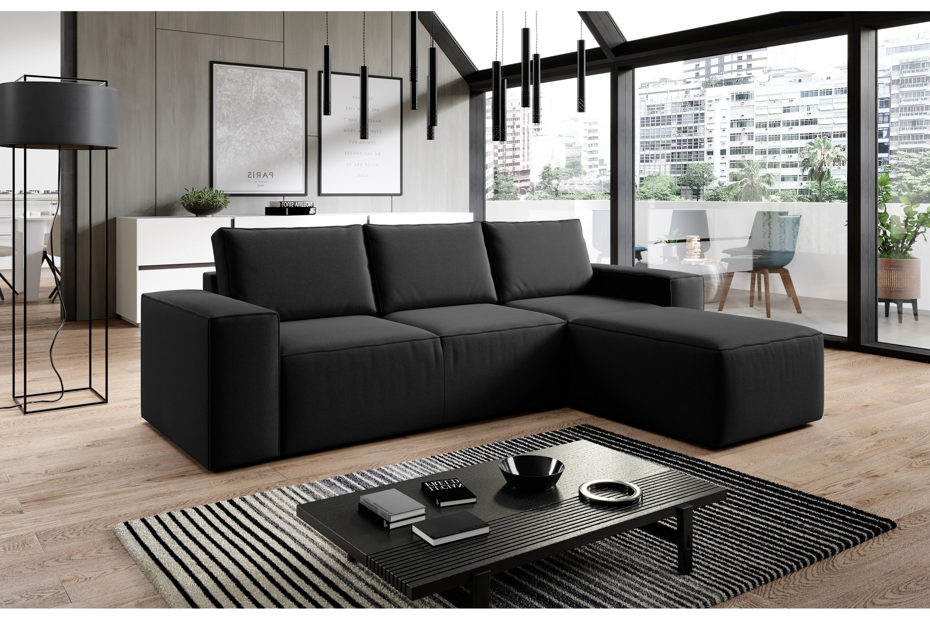 nirala bäddsoffa m. divan med förvaring beige -