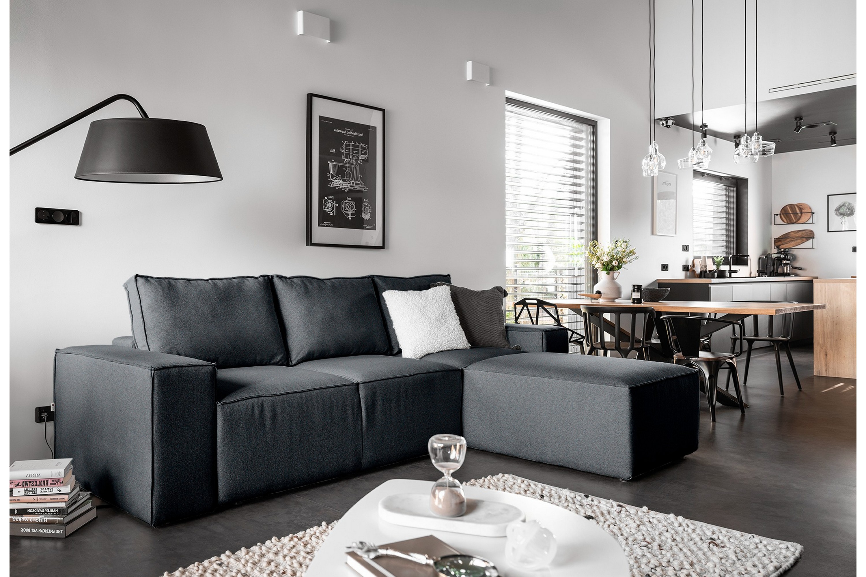 nirala bäddsoffa m. divan med förvaring blå -