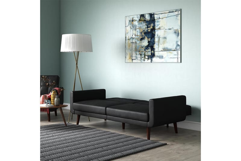 NOLA 2-sits Bäddsoffa Konstläder/Svart - Dorel Home - Möbler - Vardagsrum - Bäddsoffor