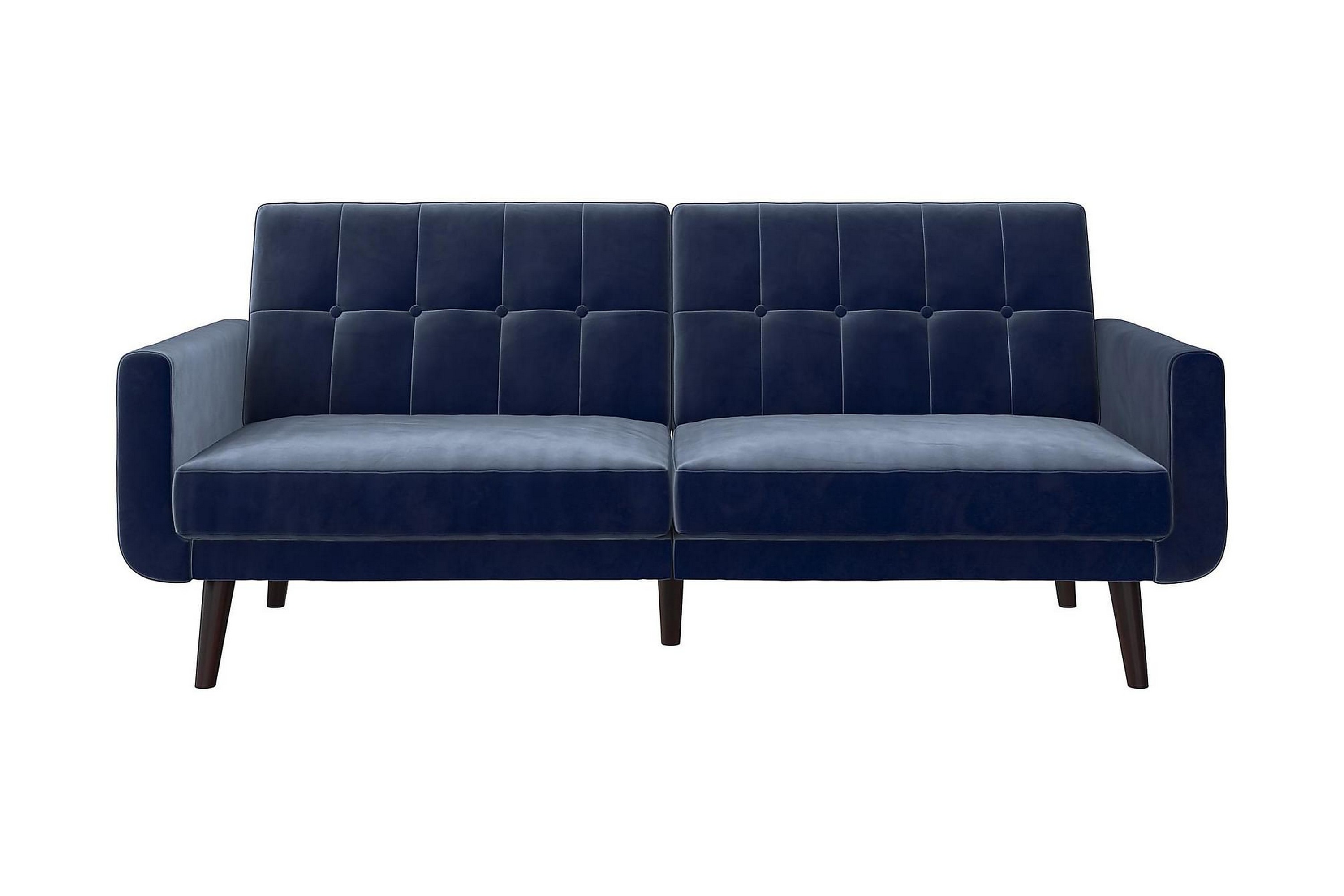 nola 2-sits bäddsoffa sammet/blå - dorel home