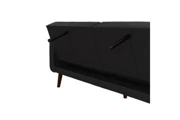Nola 3-sits Bäddsoffa Konstläder/Svart - Dorel Home - Möbler - Vardagsrum - Bäddsoffor