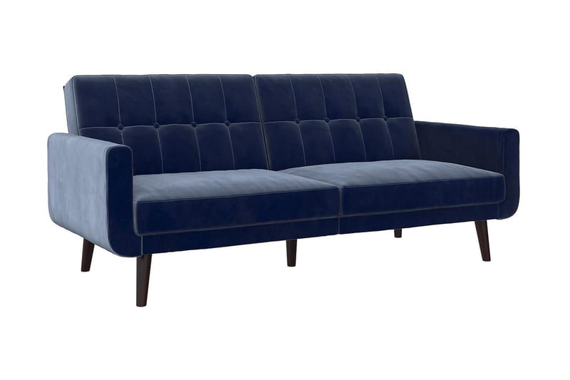 Nola 3-sits Bäddsoffa Sammet/Blå - Dorel Home - Möbler - Vardagsrum - Bäddsoffor