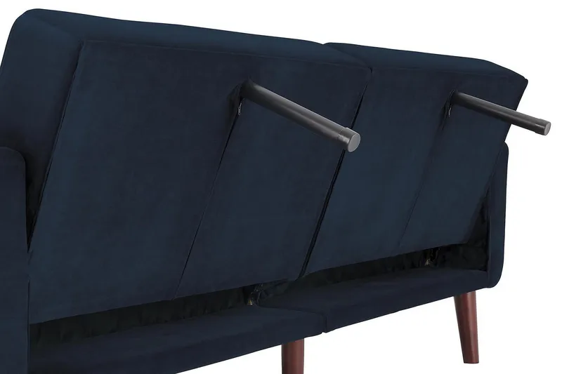 Nola 3-sits Bäddsoffa Sammet/Blå - Dorel Home - Möbler - Vardagsrum - Bäddsoffor