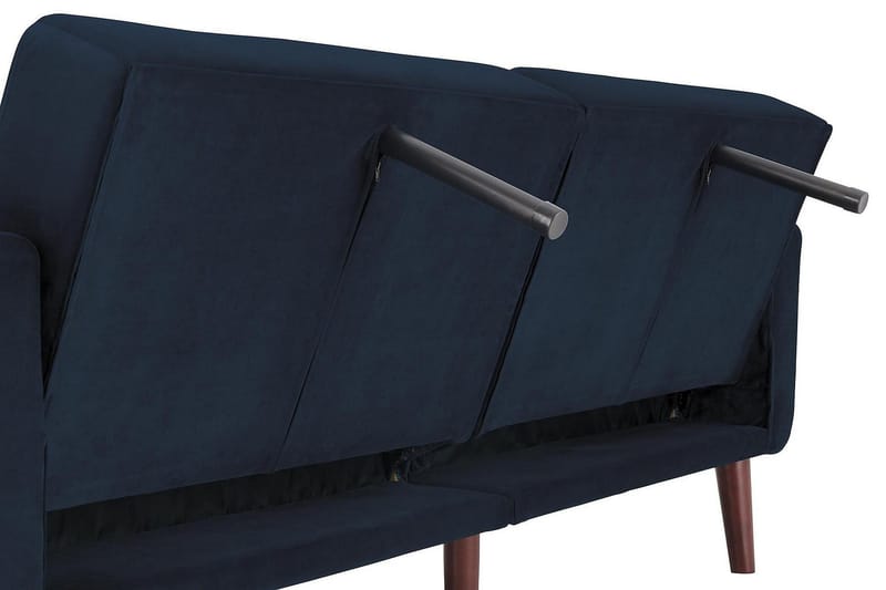 Nola 3-sits Bäddsoffa Sammet/Blå - Dorel Home - Möbler - Vardagsrum - Bäddsoffor