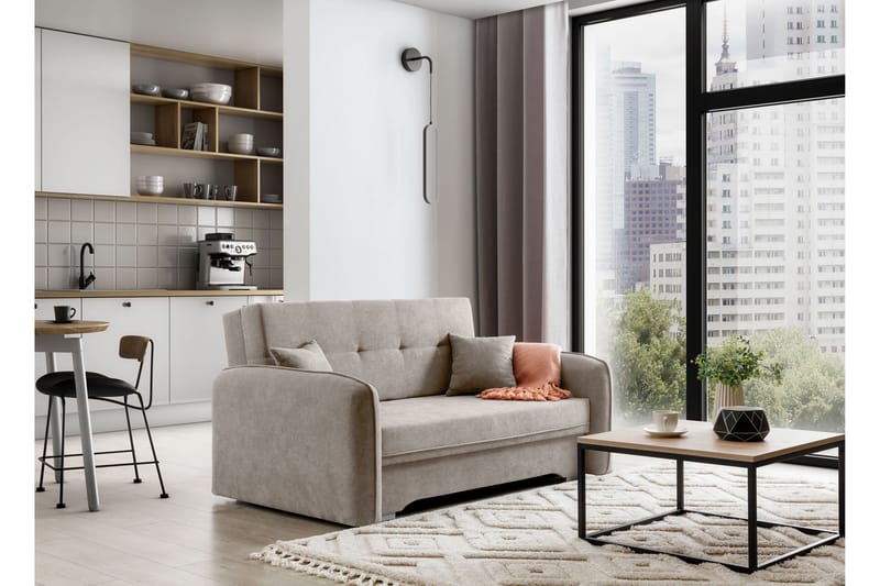 Nomely Bäddsoffa med Förvaring 2-sits Beige - Möbler - Vardagsrum - Bäddsoffor
