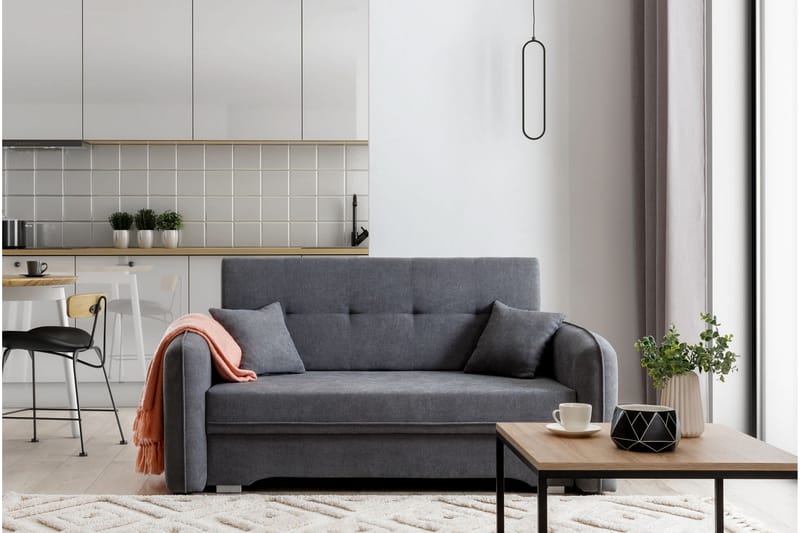 Nomely Bäddsoffa med Förvaring 2-sits Grå - Möbler - Vardagsrum - Bäddsoffor