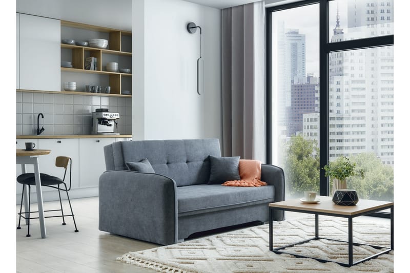 Nomely Bäddsoffa med Förvaring 2-sits Grå - Möbler - Vardagsrum - Bäddsoffor