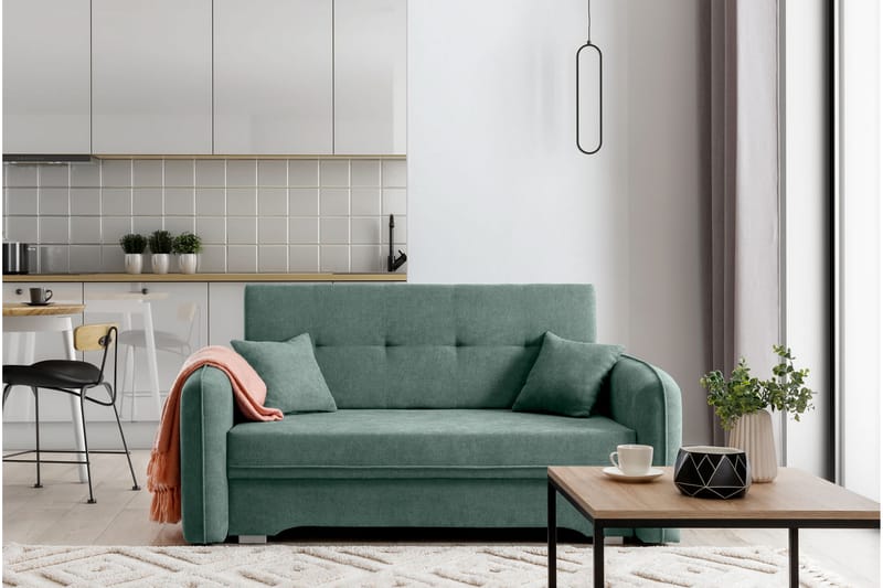 Nomely Bäddsoffa med Förvaring 2-sits Grön - Möbler - Vardagsrum - Bäddsoffor