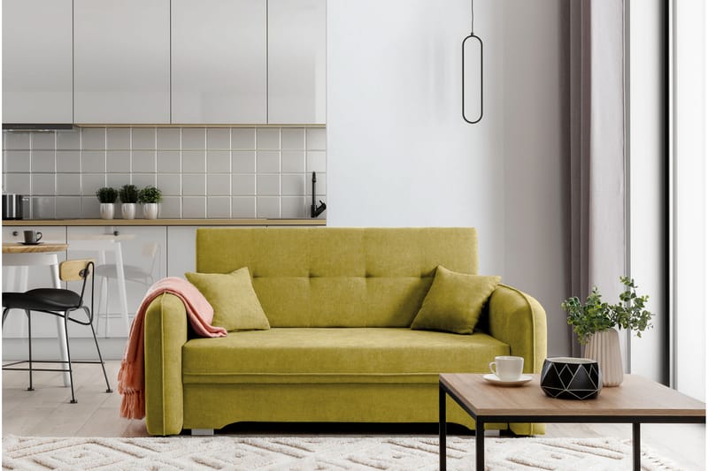 Nomely Bäddsoffa med Förvaring 2-sits Gul - Möbler - Vardagsrum - Bäddsoffor