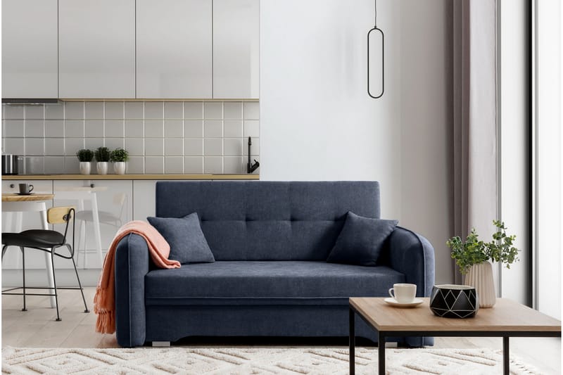 Nomely Bäddsoffa med Förvaring 2-sits Mörkblå - Möbler - Vardagsrum - Bäddsoffor