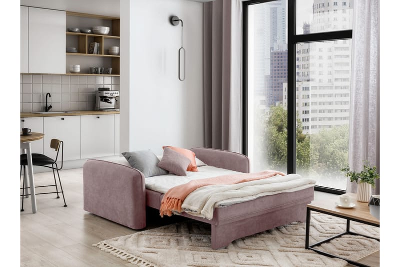 Nomely Bäddsoffa med Förvaring 2-sits Rosa - Möbler - Vardagsrum - Bäddsoffor