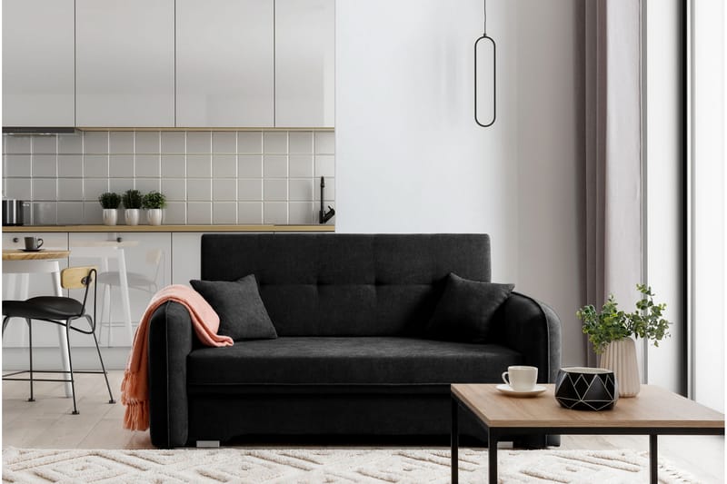 Nomely Bäddsoffa med Förvaring 2-sits Svart - Möbler - Vardagsrum - Bäddsoffor