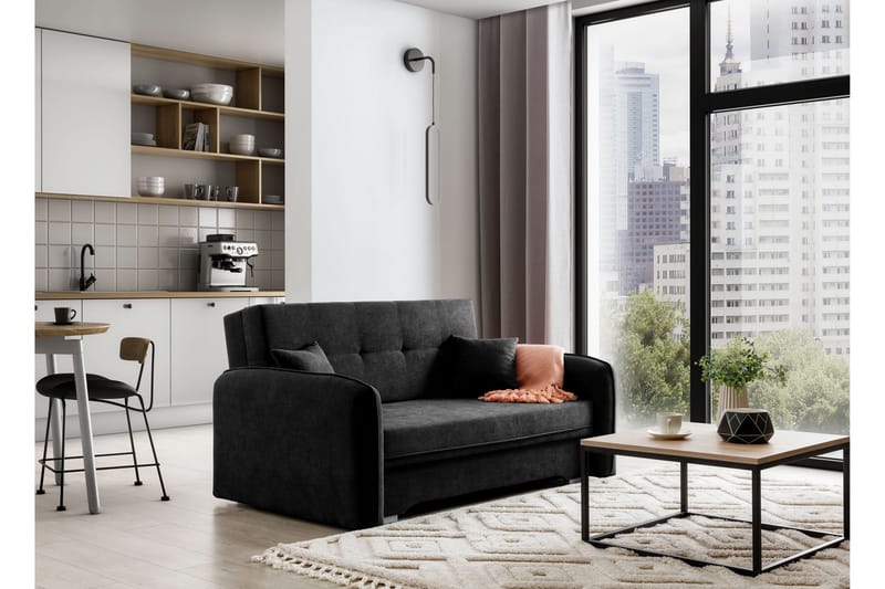 Nomely Bäddsoffa med Förvaring 2-sits Svart - Möbler - Vardagsrum - Bäddsoffor