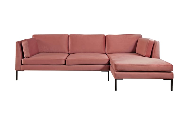 Ocean 3-sits Hörnbäddsoffa Höger med Divan i Sammet - Rosa - Möbler - Vardagsrum - Bäddsoffor