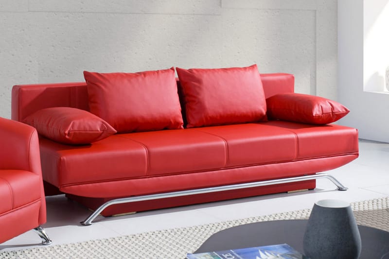 Olier Bäddsoffa 200x100x85 cm - Röd - Möbler - Vardagsrum - Bäddsoffor