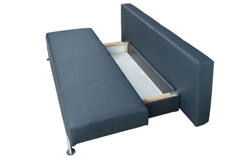 OLIER Bäddsoffa 200x100x85 cm - Svart - Bäddsoffor - 3-sits bäddsoffa