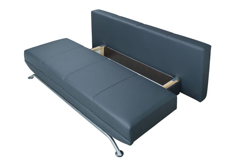 OLIER Bäddsoffa 200x100x85 cm - Svart - Bäddsoffor - 3-sits bäddsoffa