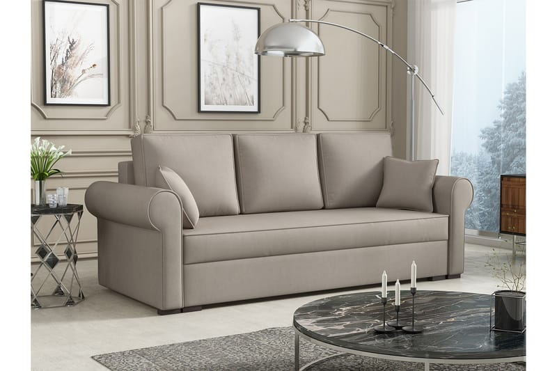Olimpia soffa - Beige - Möbler - Vardagsrum - Bäddsoffor - 4-sits bäddsoffa