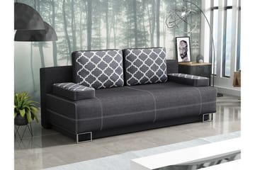 Optima Bäddsoffa 200x90x90 cm - Svart/Grå - Möbler - Vardagsrum - Bäddsoffor - 4-sits bäddsoffa