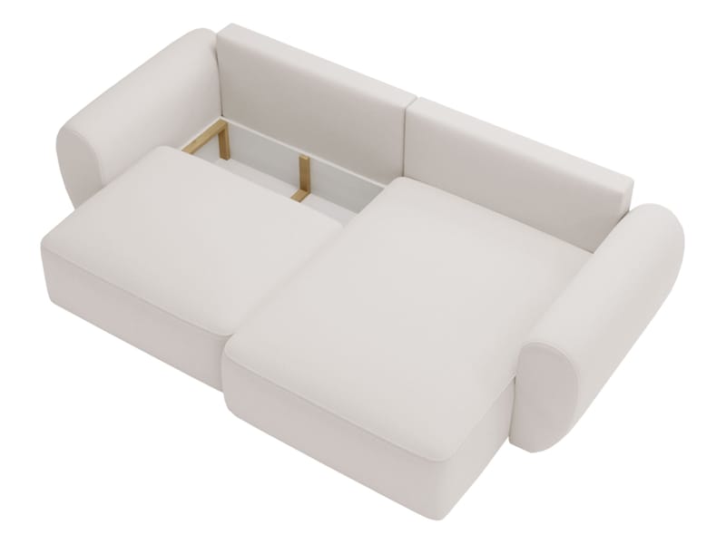 Osvar 3-sits Bäddsoffa med Divan Höger och Förvaring - Vit - Möbler - Vardagsrum - Bäddsoffor - Hörnbäddsoffa