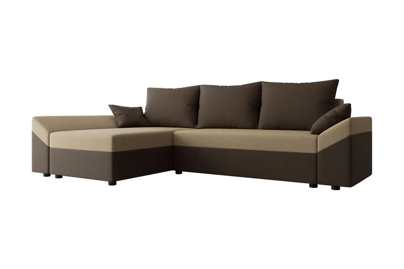 Ovadia 5-sits Bäddsoffa, Brun/Beige