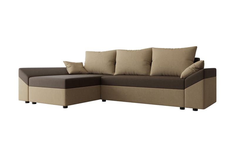 Ovadia 5-sits Bäddsoffa - Brun/Beige - Möbler - Vardagsrum - Bäddsoffor