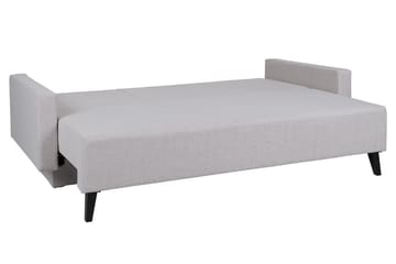 Oviedo 3-sits Bäddsoffa med Förvaring 95x215 cm i Tyg - Grå - Möbler - Vardagsrum - Bäddsoffor