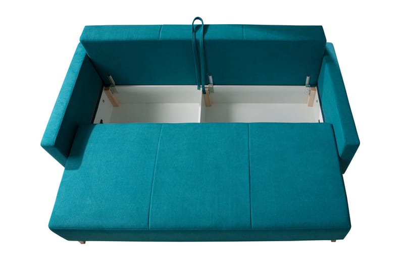 OVIEDO Bäddsoffa 215x95x86 cm - Brun - Bäddsoffor - 3-sits bäddsoffa