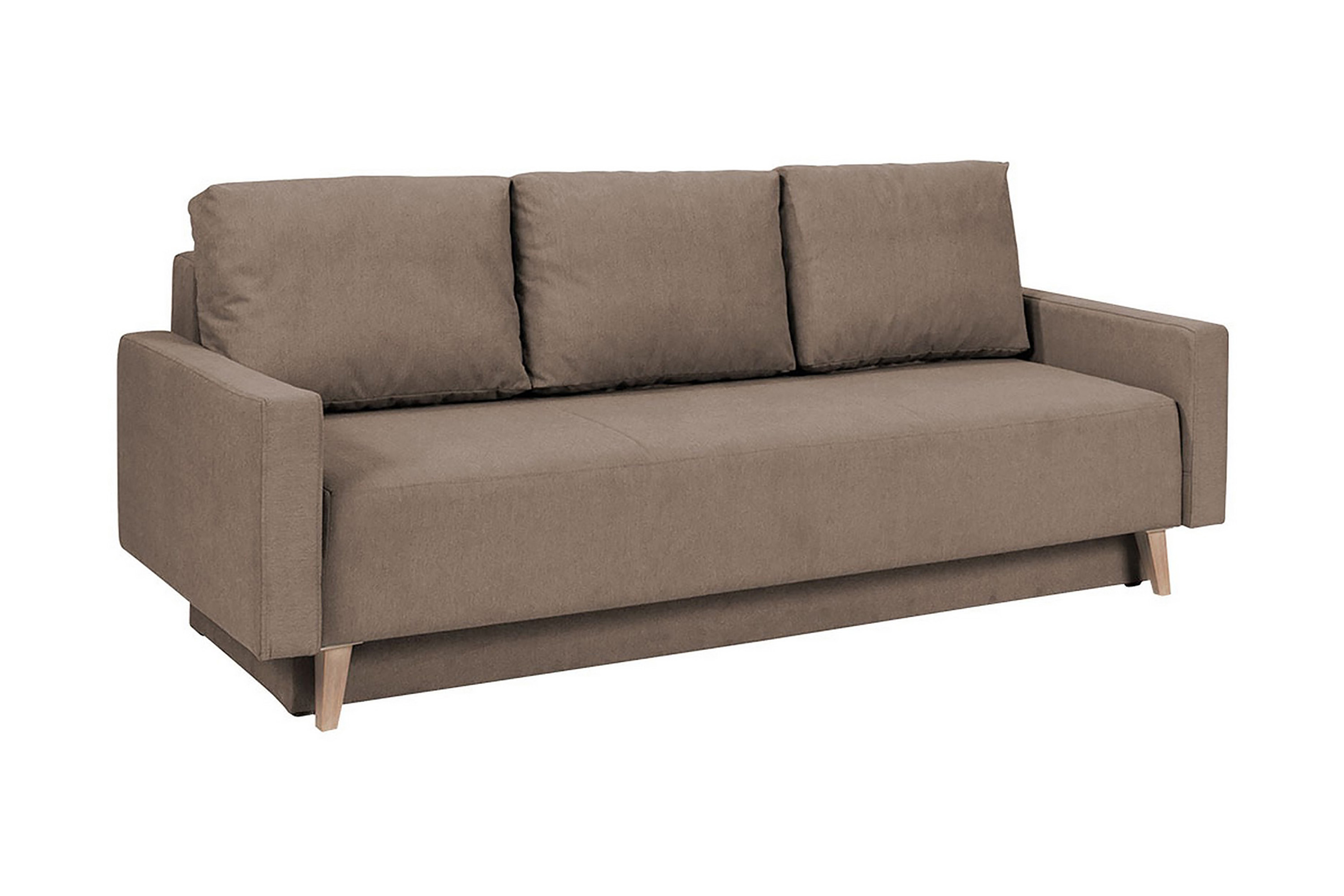 oviedo bäddsoffa 215x95x86 cm - brun