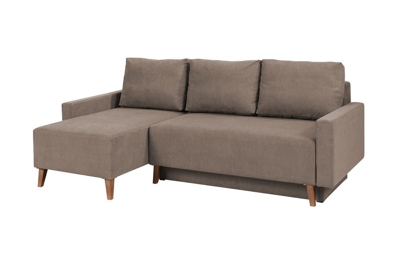 OVIEDO Divanbäddsoffa 225x140x88 cm - Brun - Bäddsoffor - Bäddsoffa divan