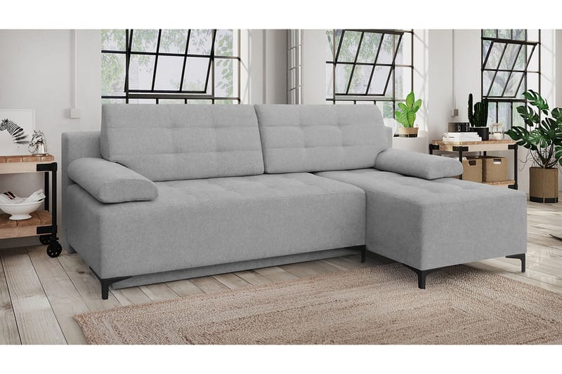 PAGLIA 4-sits Bäddsoffa Vänster - Grå - Möbler - Vardagsrum - Bäddsoffor