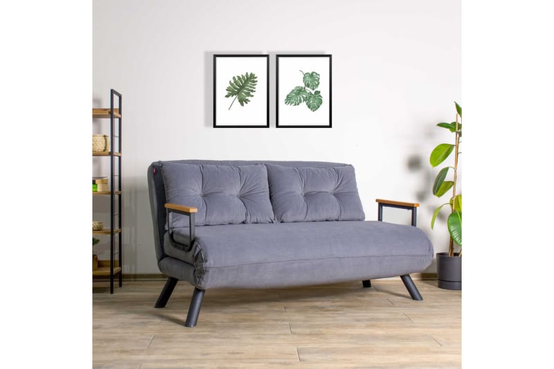 Palmerston Bäddsoffa 2-sits 120x185 Grå - Möbler - Vardagsrum - Bäddsoffor