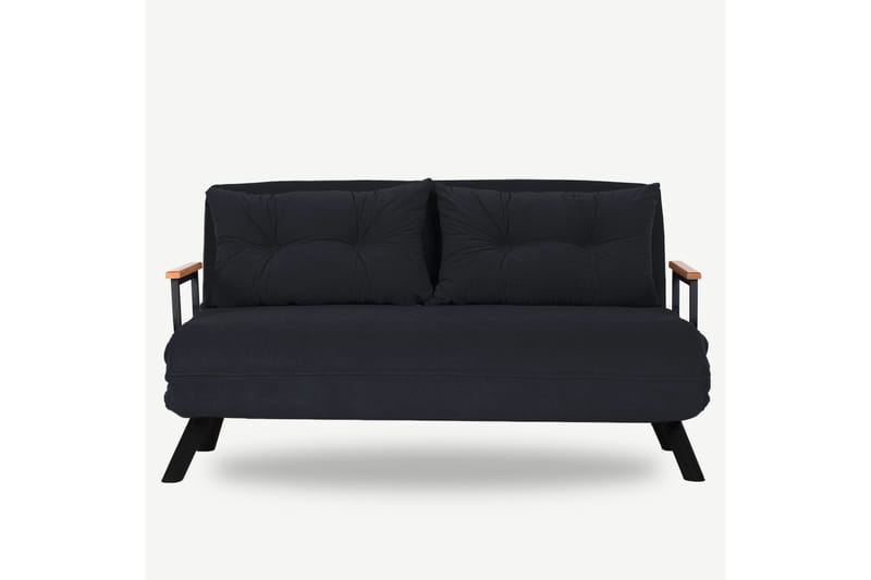 Palmerston Bäddsoffa 2-sits 175x133 cm Svart - Bäddsoffor - 2-sits bäddsoffa