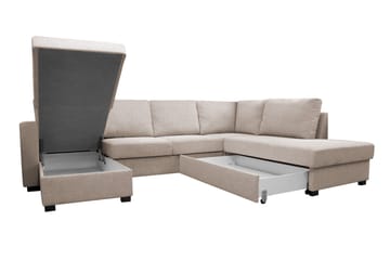 Paris U-Bäddsoffa - Beige - Möbler - Vardagsrum - Bäddsoffor - U bäddsoffa