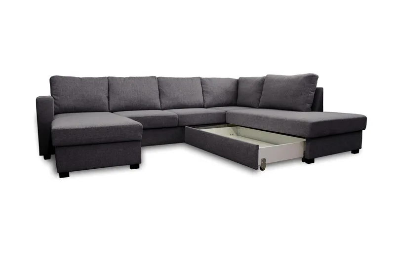 Paris U-Bäddsoffa Höger - Mörkgrå - Möbler - Vardagsrum - Bäddsoffor - U bäddsoffa