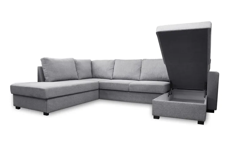 Paris U-Bäddsoffa Vänster - Ljusgrå - Möbler - Vardagsrum - Bäddsoffor - U bäddsoffa