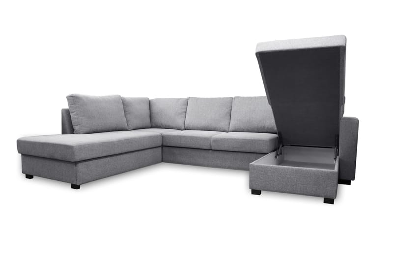 Paris U-Bäddsoffa Vänster - Ljusgrå - Möbler - Vardagsrum - Bäddsoffor - U bäddsoffa