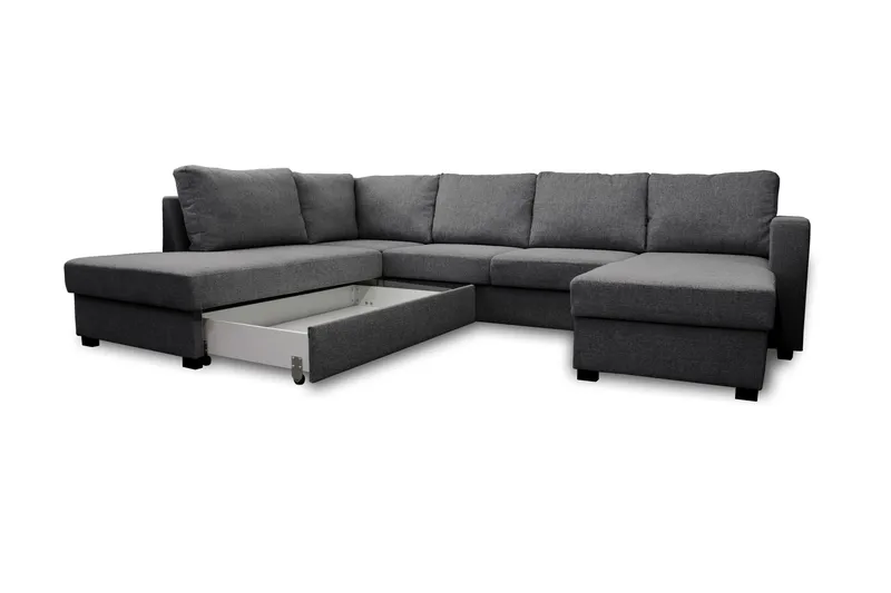 Paris U-Bäddsoffa Vänster - Mörkgrå - Möbler - Vardagsrum - Bäddsoffor - U bäddsoffa