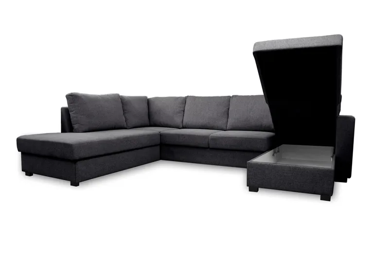 Paris U-Bäddsoffa Vänster - Mörkgrå - Möbler - Vardagsrum - Bäddsoffor - U bäddsoffa