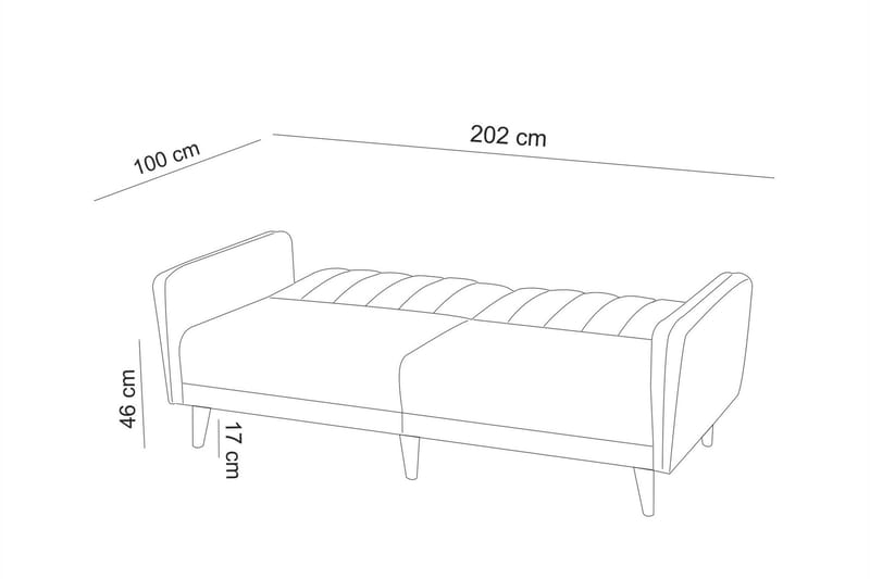 PARTICIA Bäddsoffa 3-sits Beige - Möbler - Vardagsrum - Bäddsoffor