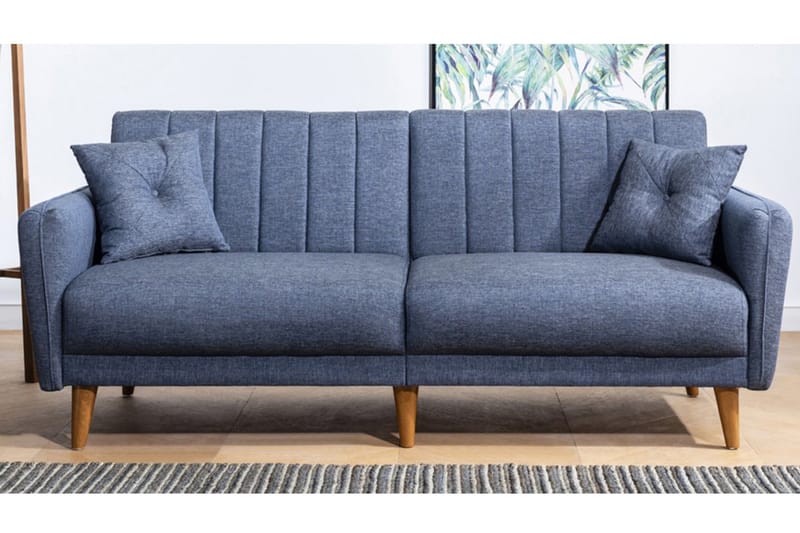 PARTICIA Bäddsoffa 3-sits Mörkblå - Möbler - Vardagsrum - Bäddsoffor