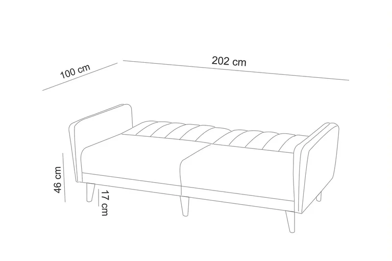 Pattyn Bäddsoffa 3-sits - Grå - Möbler - Vardagsrum - Bäddsoffor