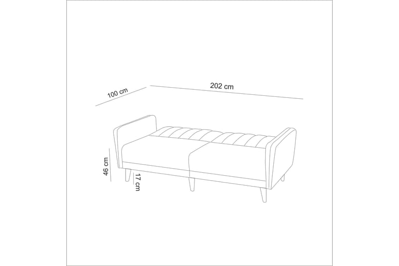 Pattyn Bäddsoffa 3-sits - Mörkblå - Möbler - Vardagsrum - Bäddsoffor