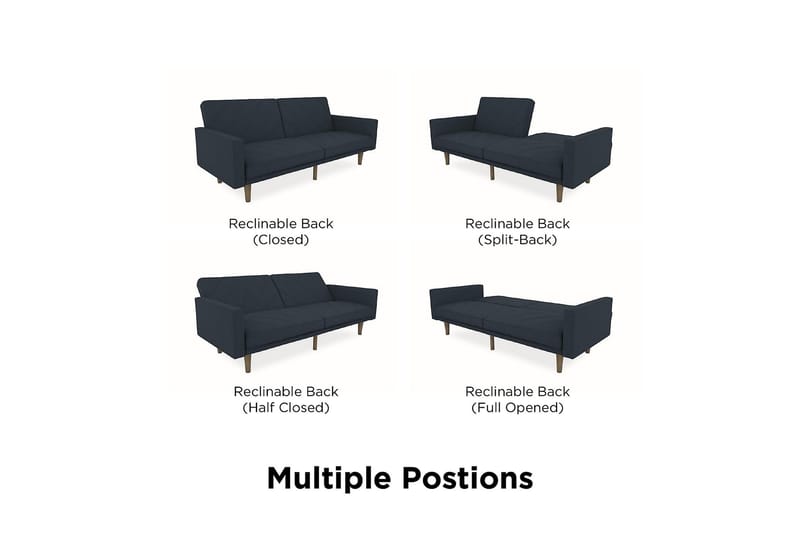 PAXSON Bäddsoffa Marinblå - Dorel Home - Möbler - Vardagsrum - Bäddsoffor