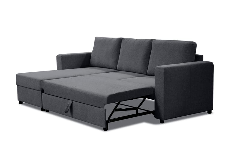 PAXTON Bäddsoffa 3-sits med Divan Vändbar Grå - Möbler - Vardagsrum - Bäddsoffor
