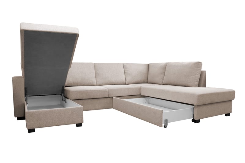 PAXTON U-Bäddsoffa Beige - Möbler - Vardagsrum - Bäddsoffor - U bäddsoffa