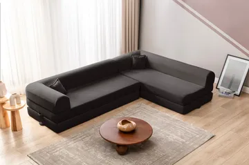 Pento 4-sits Hörnbäddsoffa - Antracit - Möbler - Vardagsrum - Bäddsoffor
