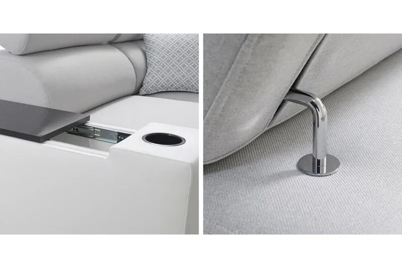 Perseo Divanbäddsoffa 282x205x95 cm - Beige/Grå/Vit - Möbler - Vardagsrum - Bäddsoffor