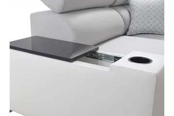 Perseo Divanbäddsoffa 282x205x95 cm LED-belysning - Beige/Grå/Vit - Möbler - Vardagsrum - Bäddsoffor